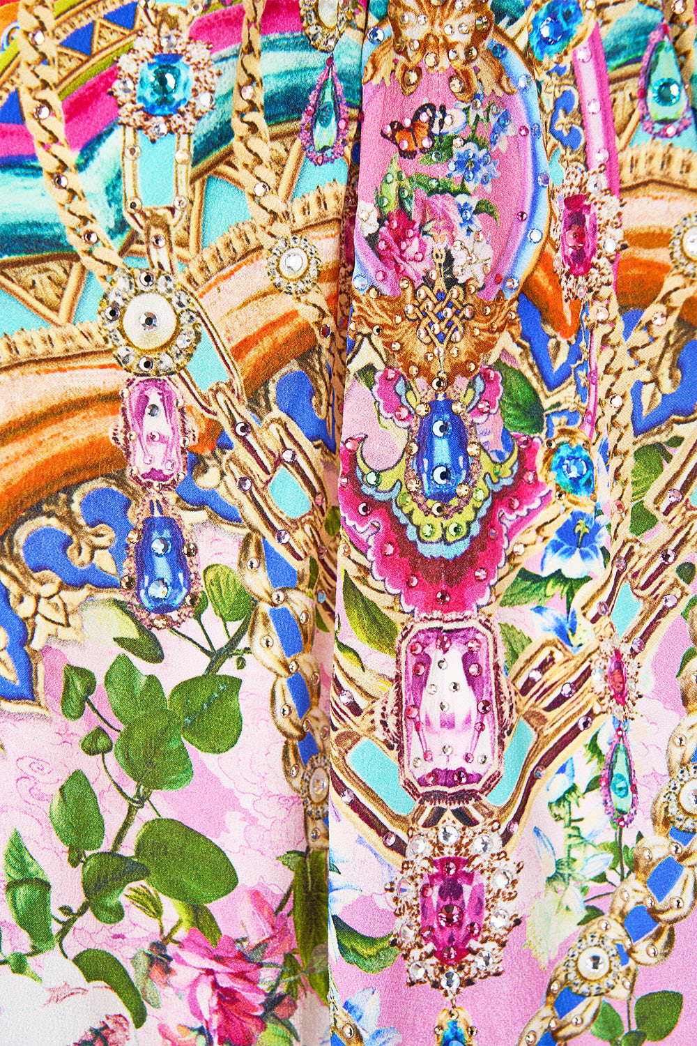 GATHER NECK HARDWARE MAXI DRESS TURKISH DELIGHT