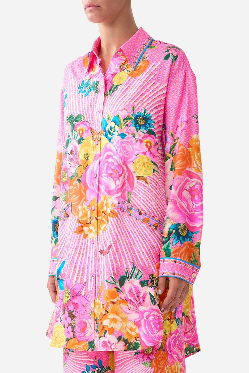 SHIRT TUNIC WITH POCKETS ILLUSTRATION NATION