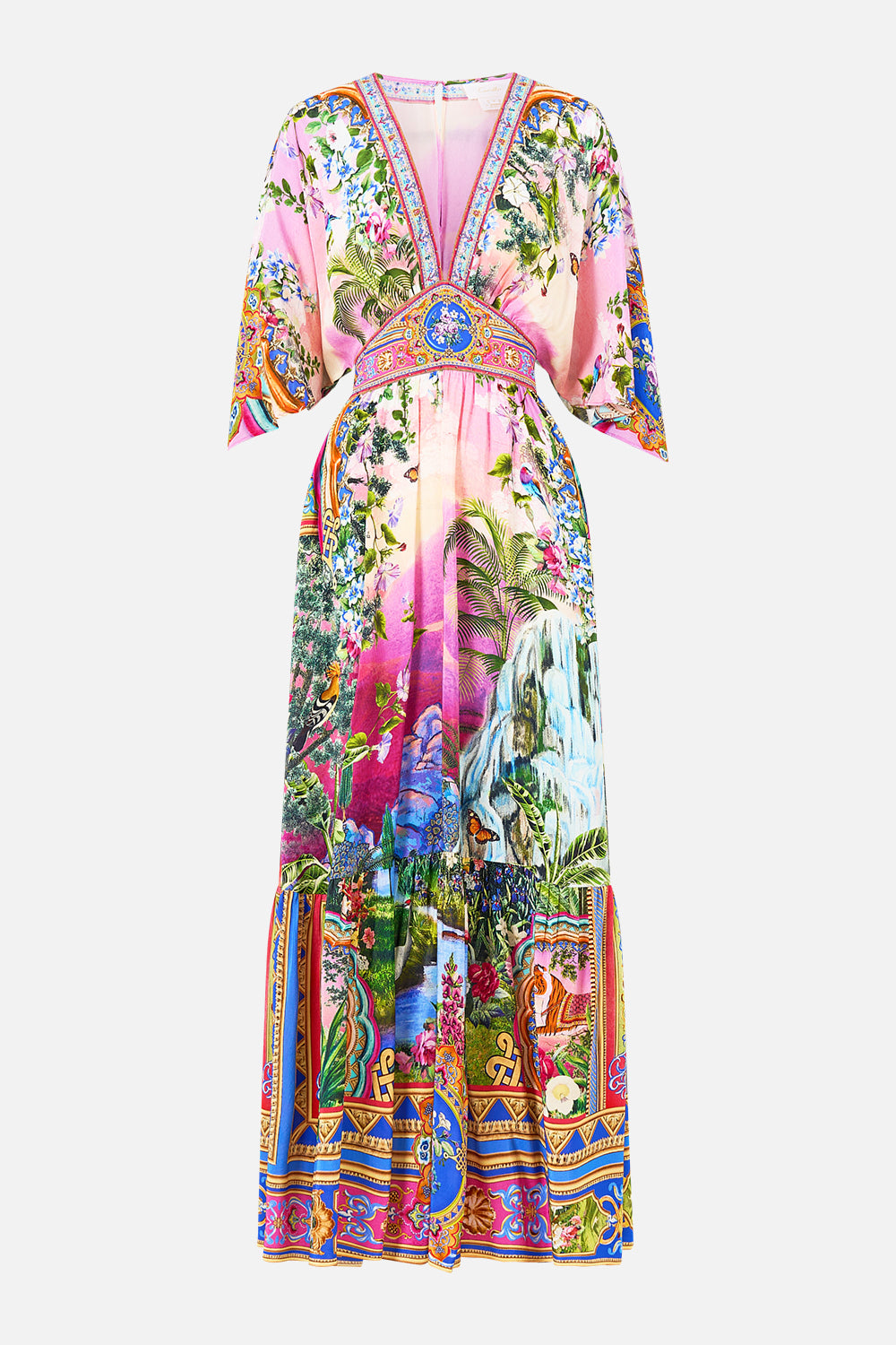 WAISTED DRESS WITH HEM RUFFLE TURKISH DELIGHT