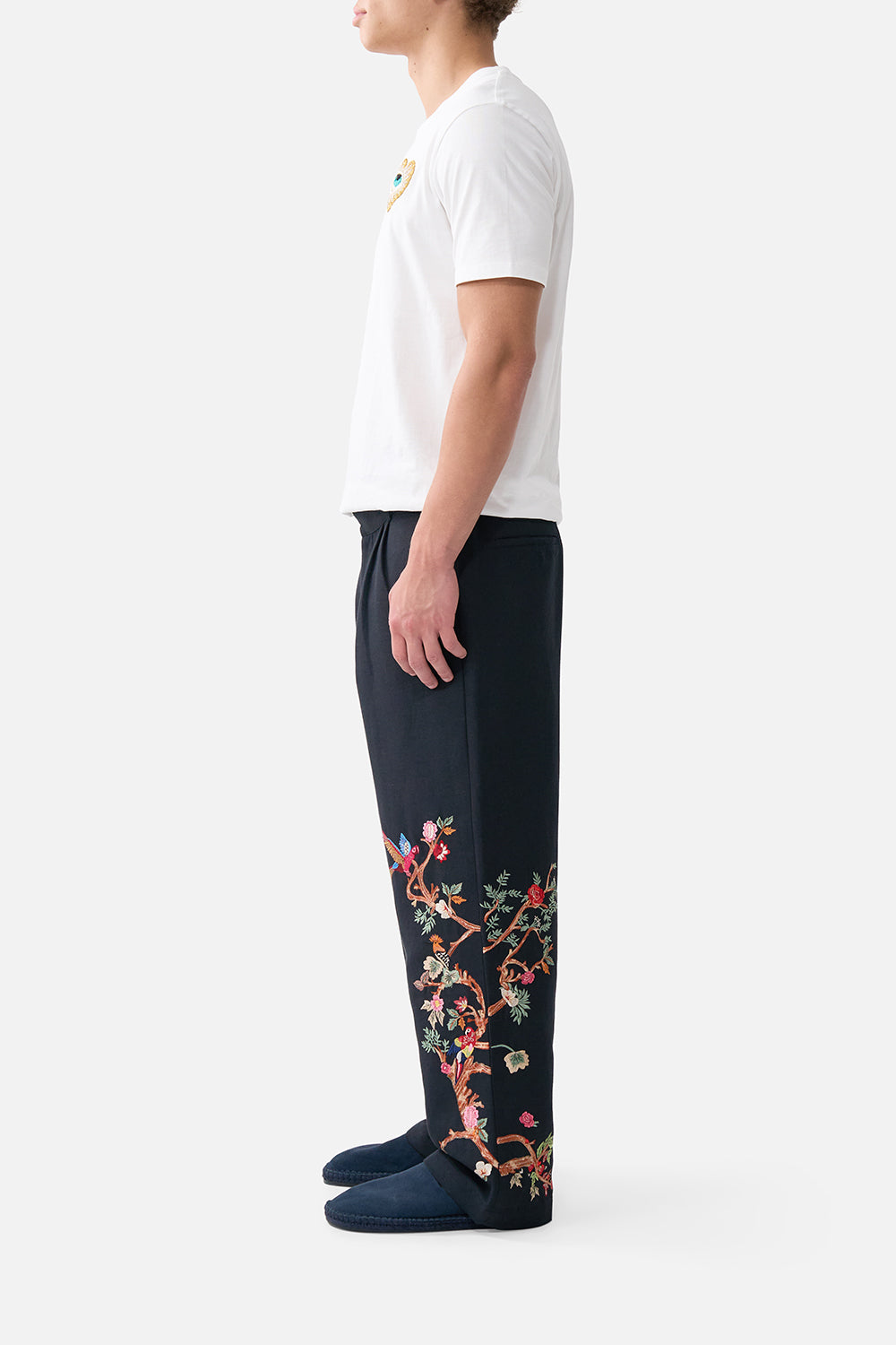 EMBROIDERED TAILORED LOUNGE PANT SULTANS AND QUEENS