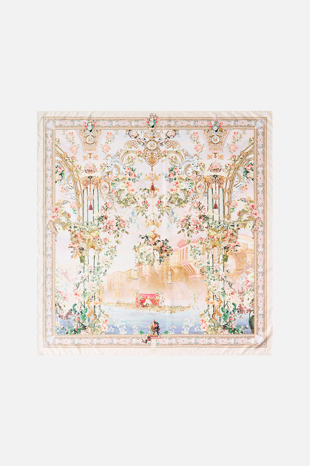 PRINTED SILK TWILL SQUARE SCARF TWILIGHT IN ISTANBUL