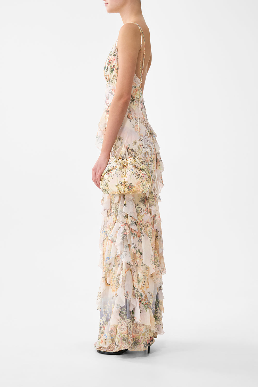 DRAWSTRING POUCH BAG WITH CHAIN STRAP TWILIGHT IN ISTANBUL