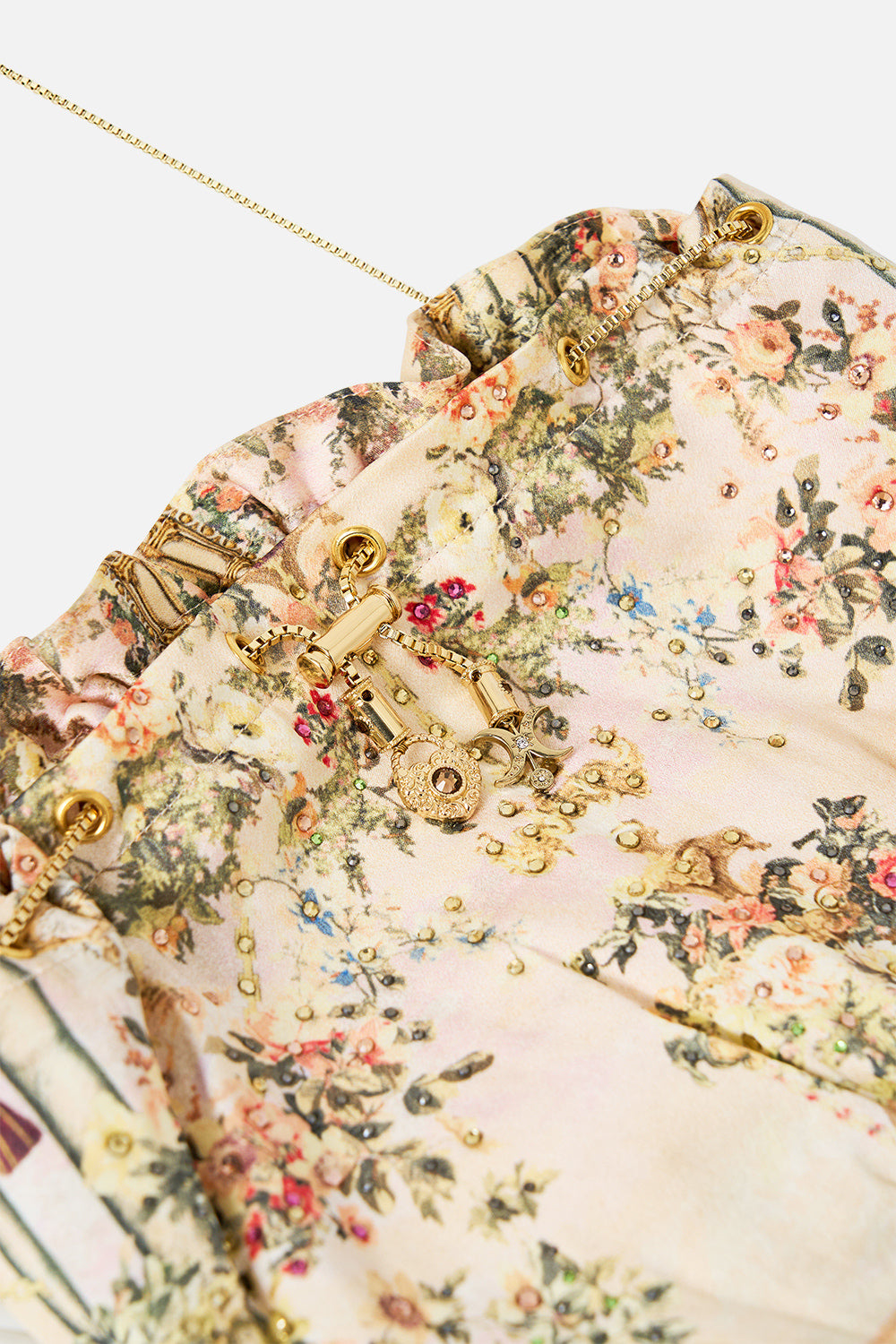 DRAWSTRING POUCH BAG WITH CHAIN STRAP TWILIGHT IN ISTANBUL