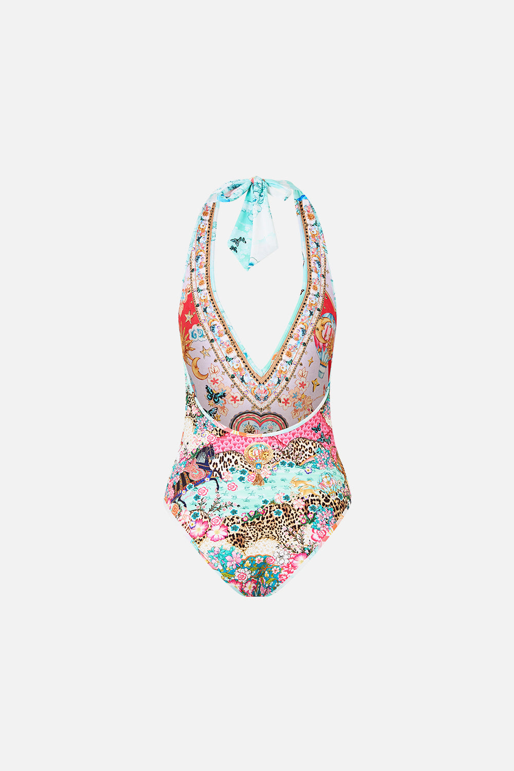 REVERSIBLE BIND EDGE V NECK HALTER ONE PIECE MINIATURE MOMENTS