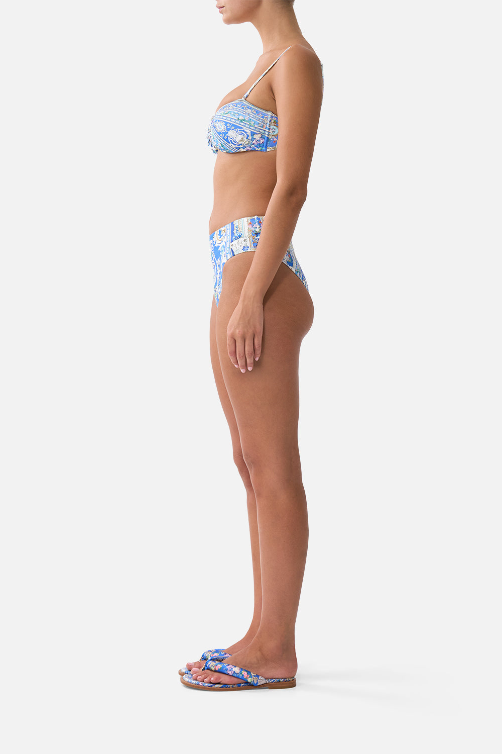 BANDEAU BIKINI TOP WITH U RING FRONT TRIM OTTOMAN OPULENCE