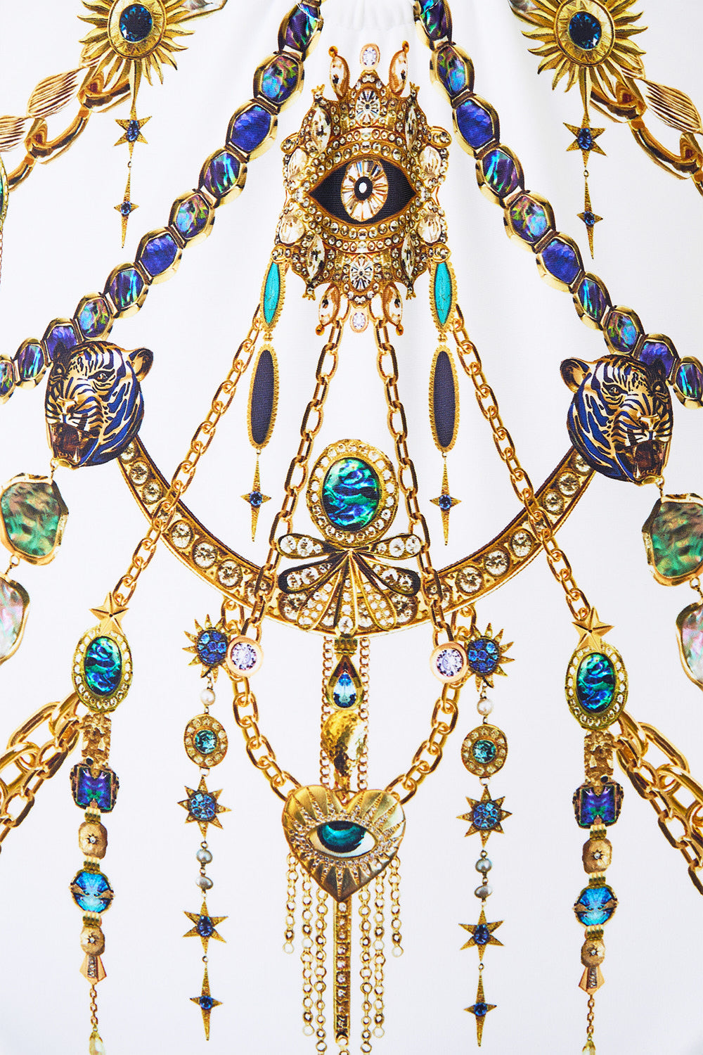 MULTI STRAP HALTER TRI ONE PIECE WITH TRIM CHAIN GANG