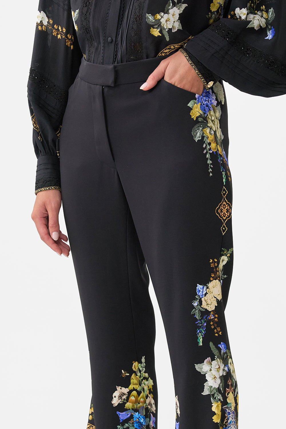 FLARE TROUSER WITH SEAM DETAIL OTTOMAN ELEGANCE