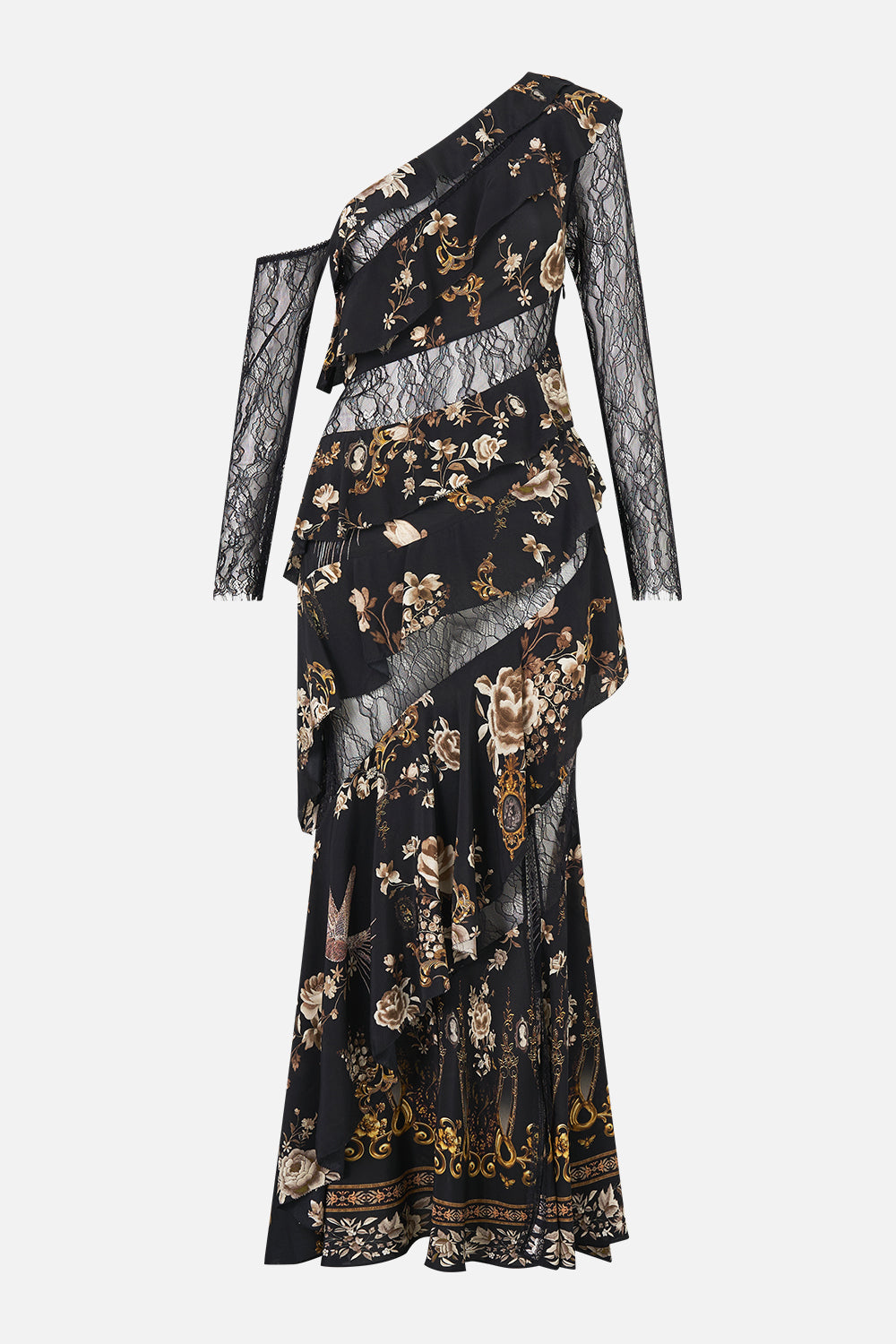 ASYMMETRIC FRILL PANELLED DRESS FLAMENCO FOLKLORE