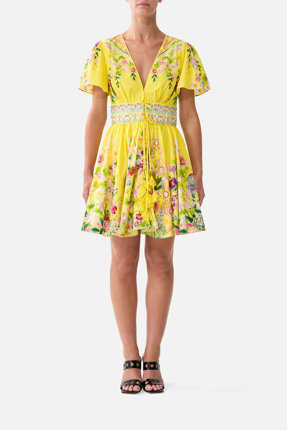 DEEP V MINI DRESS WITH TIES LADY LIMONADA