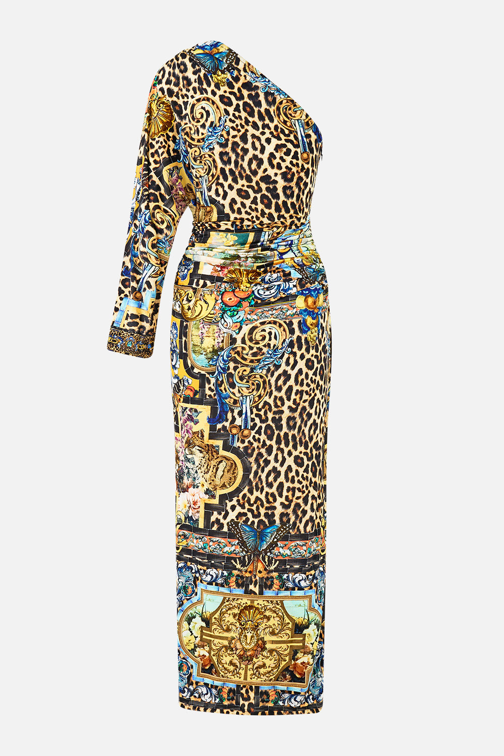 ONE SHOULDER JERSEY DRESS SEVILLIAN STYLE