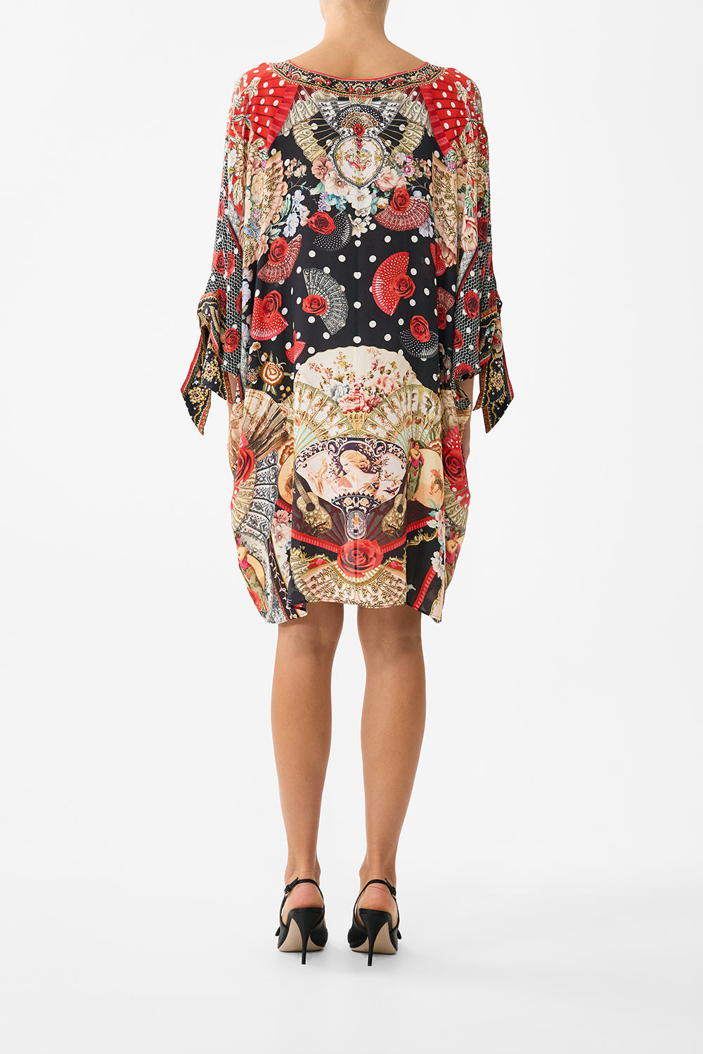 TIE SLEEVE SHORT V NECK KAFTAN DAUGHTERS OF DUENDE