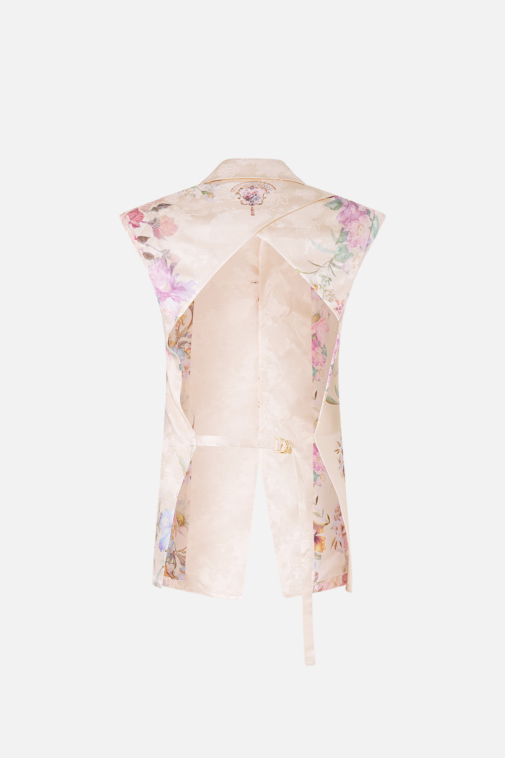 TAILORED SLEEVELESS VEST ADORNED IN ARANJUEZ