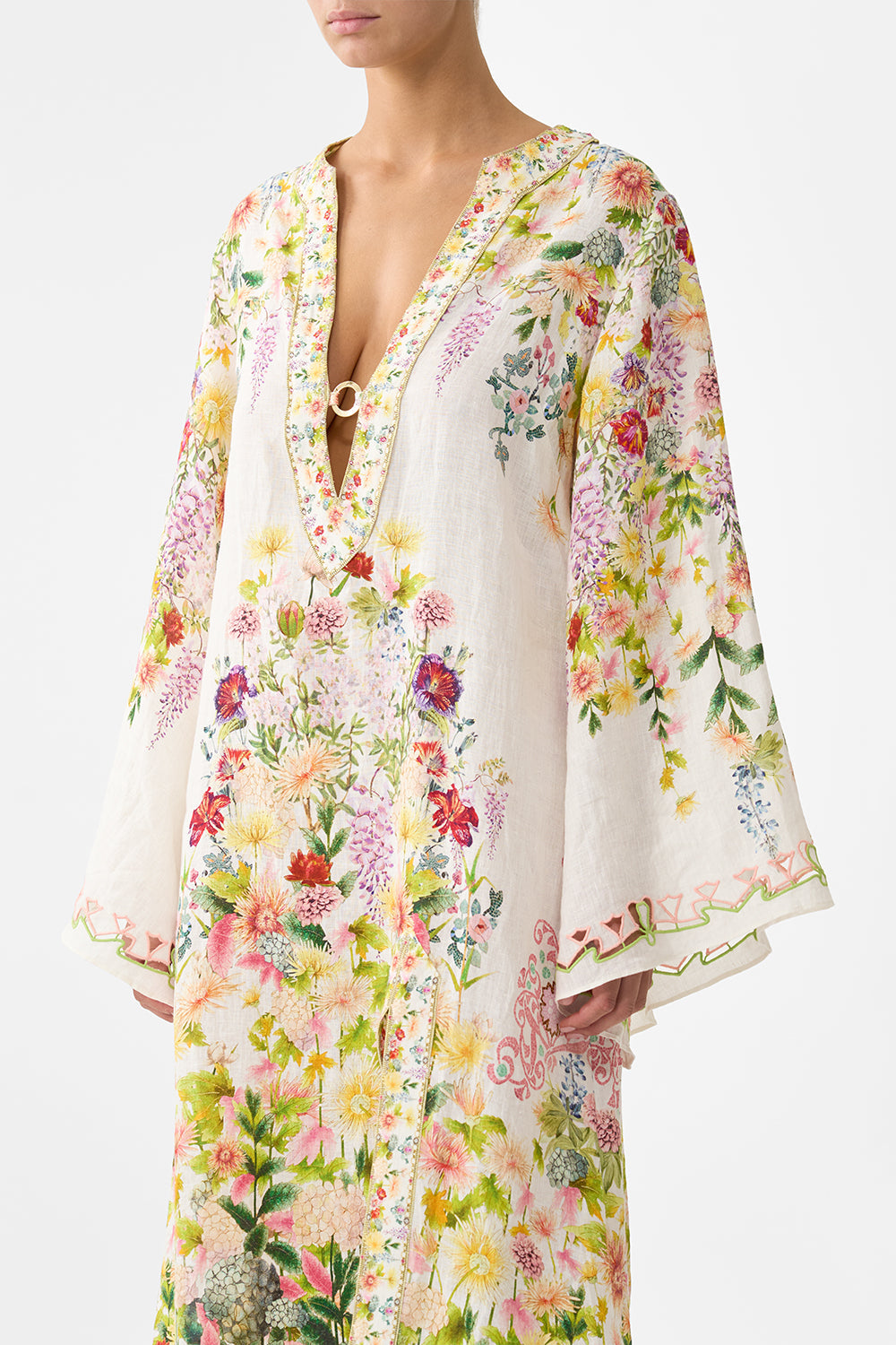 DEEP V NECK HARDWARE KAFTAN THE CALL OF CATALONIA