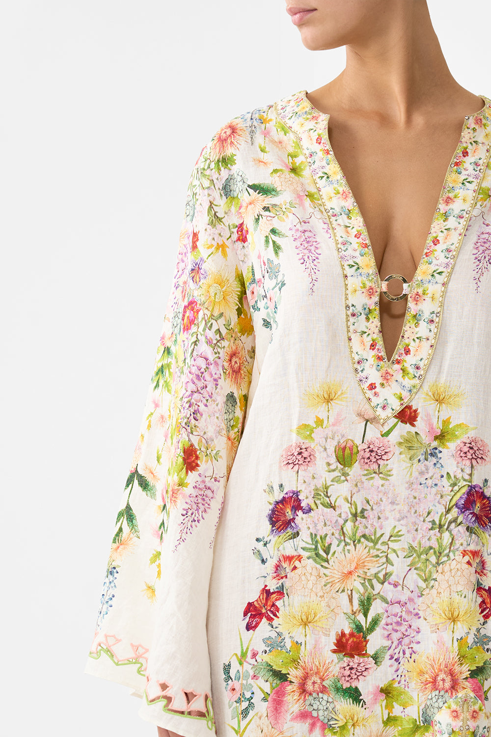 DEEP V NECK HARDWARE KAFTAN THE CALL OF CATALONIA