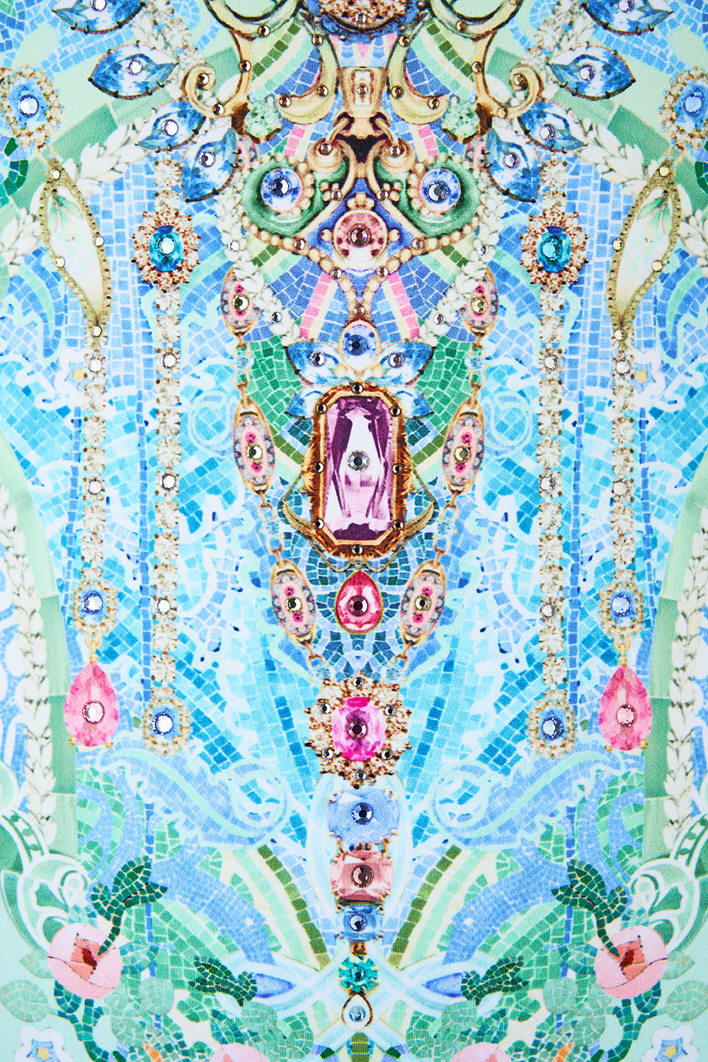 SCOOP NECK ONE PIECE WITH SCOOP BACK MIDSUMMER MOSAICS