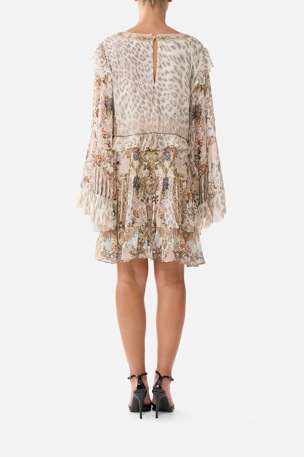 TIERED SWING MINI DRESS ARANJUEZ ANIMALIA