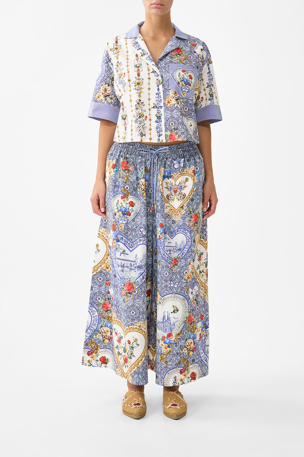 WIDE LEG ELASTIC WAIST PANT THE POTTERY PARLOUR
