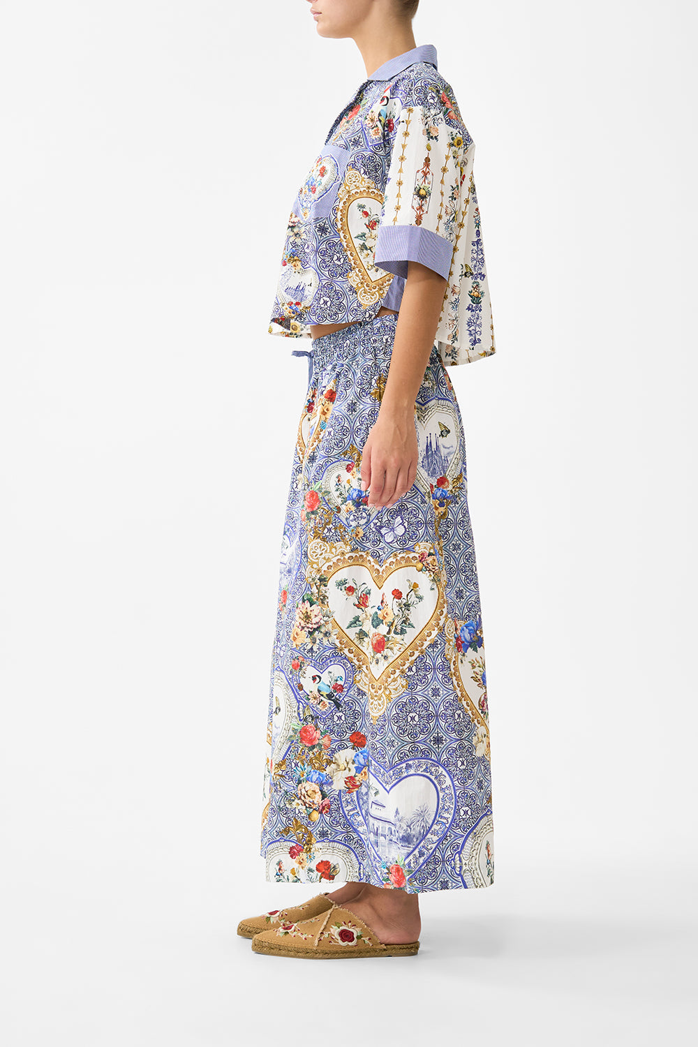 WIDE LEG ELASTIC WAIST PANT THE POTTERY PARLOUR