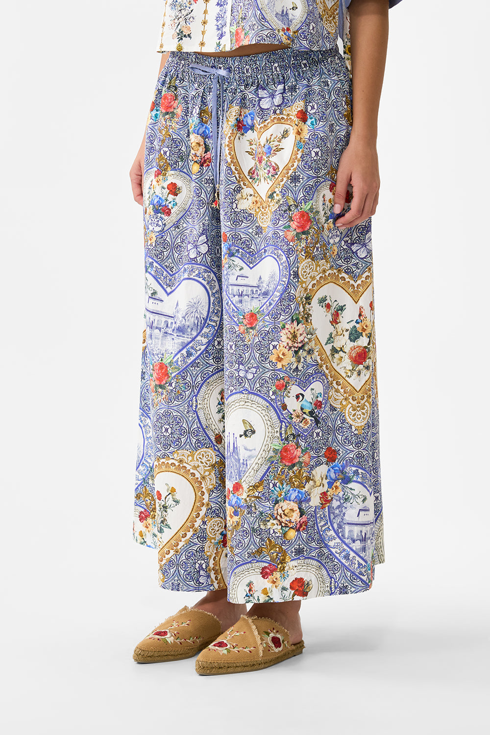 WIDE LEG ELASTIC WAIST PANT THE POTTERY PARLOUR