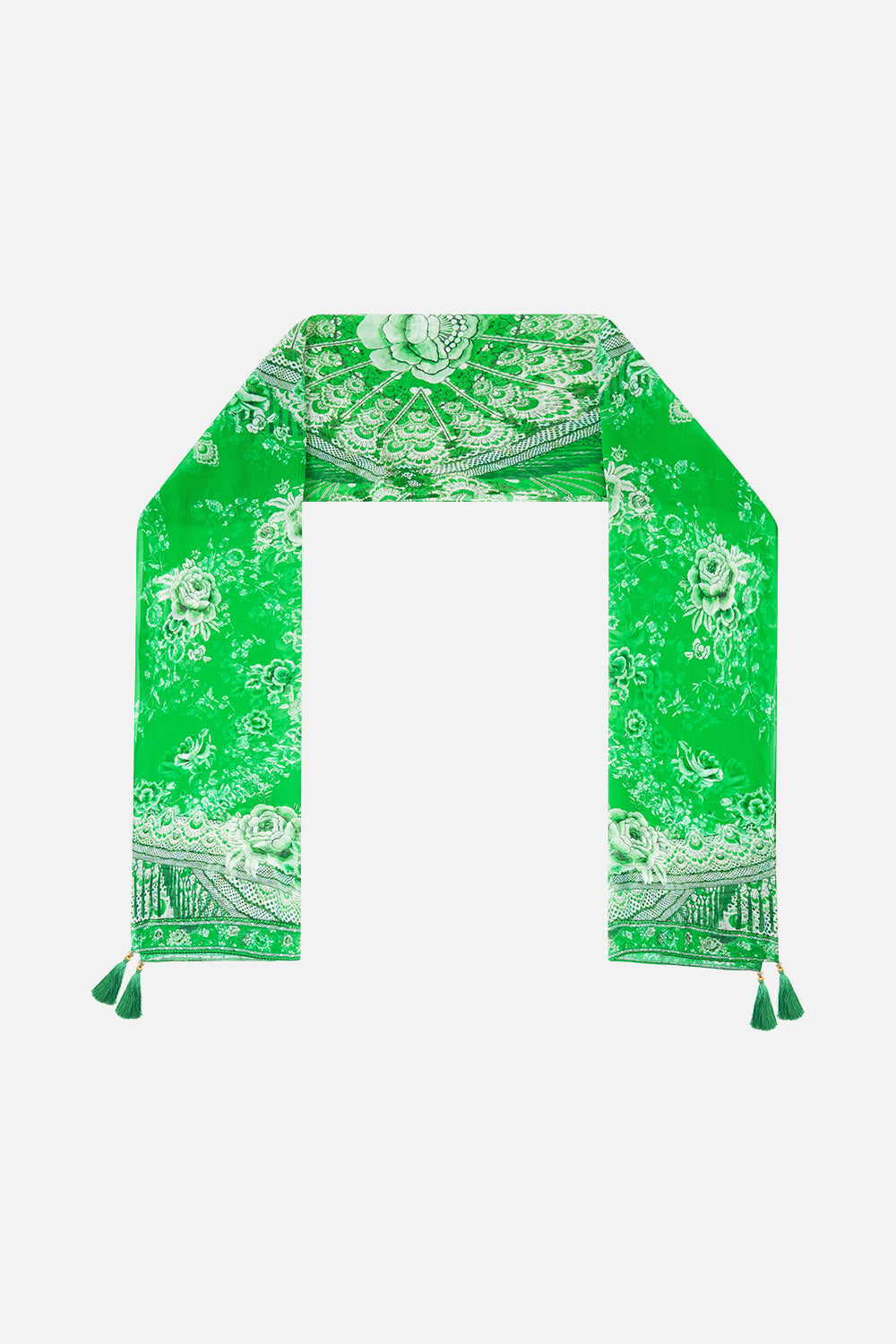 LONG SILK CRINKLE CHIFFON SCARF SACROMONTE SEÑORITA