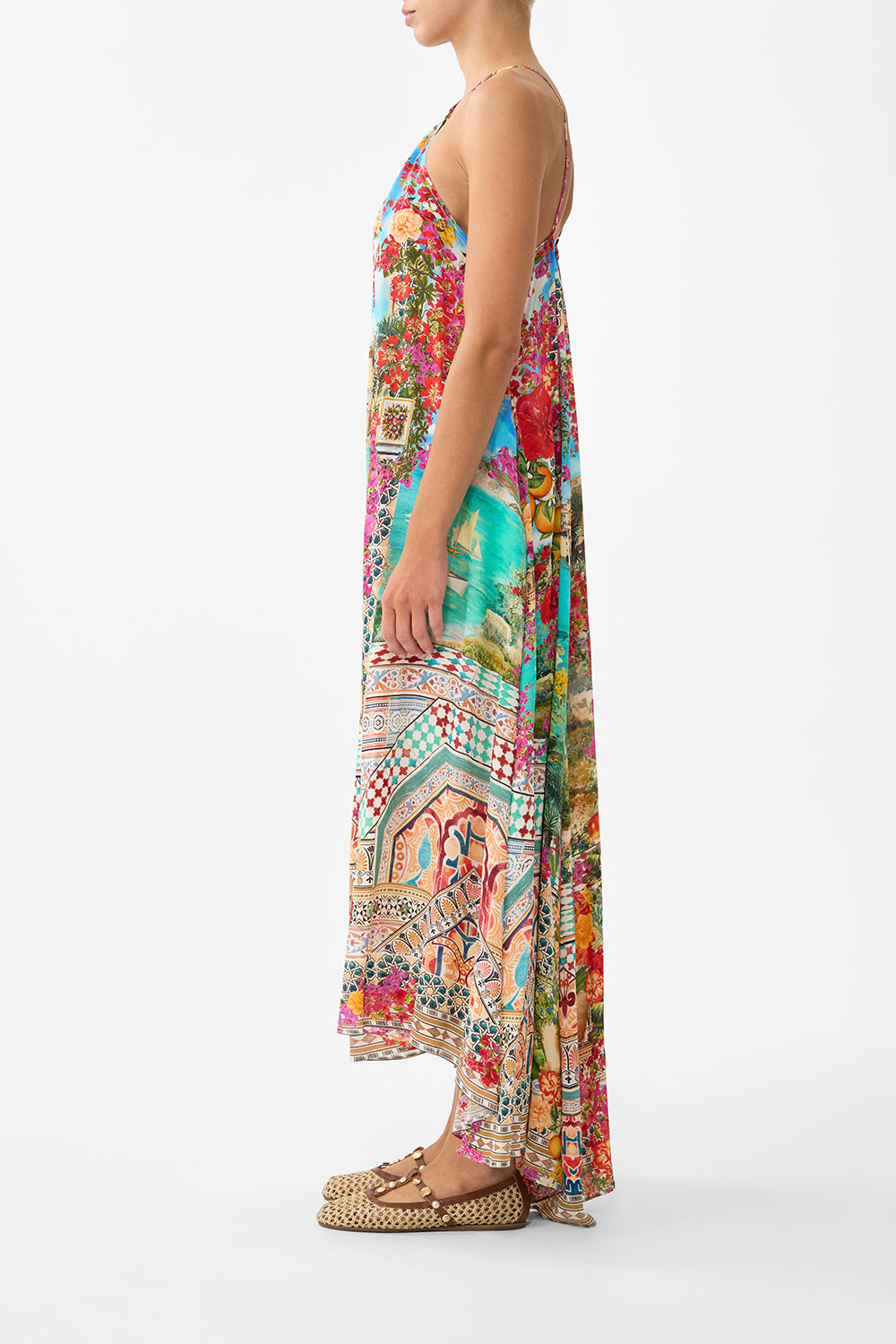 GATHER NECK HARDWARE MAXI DRESS MEET ME IN MALLORCA
