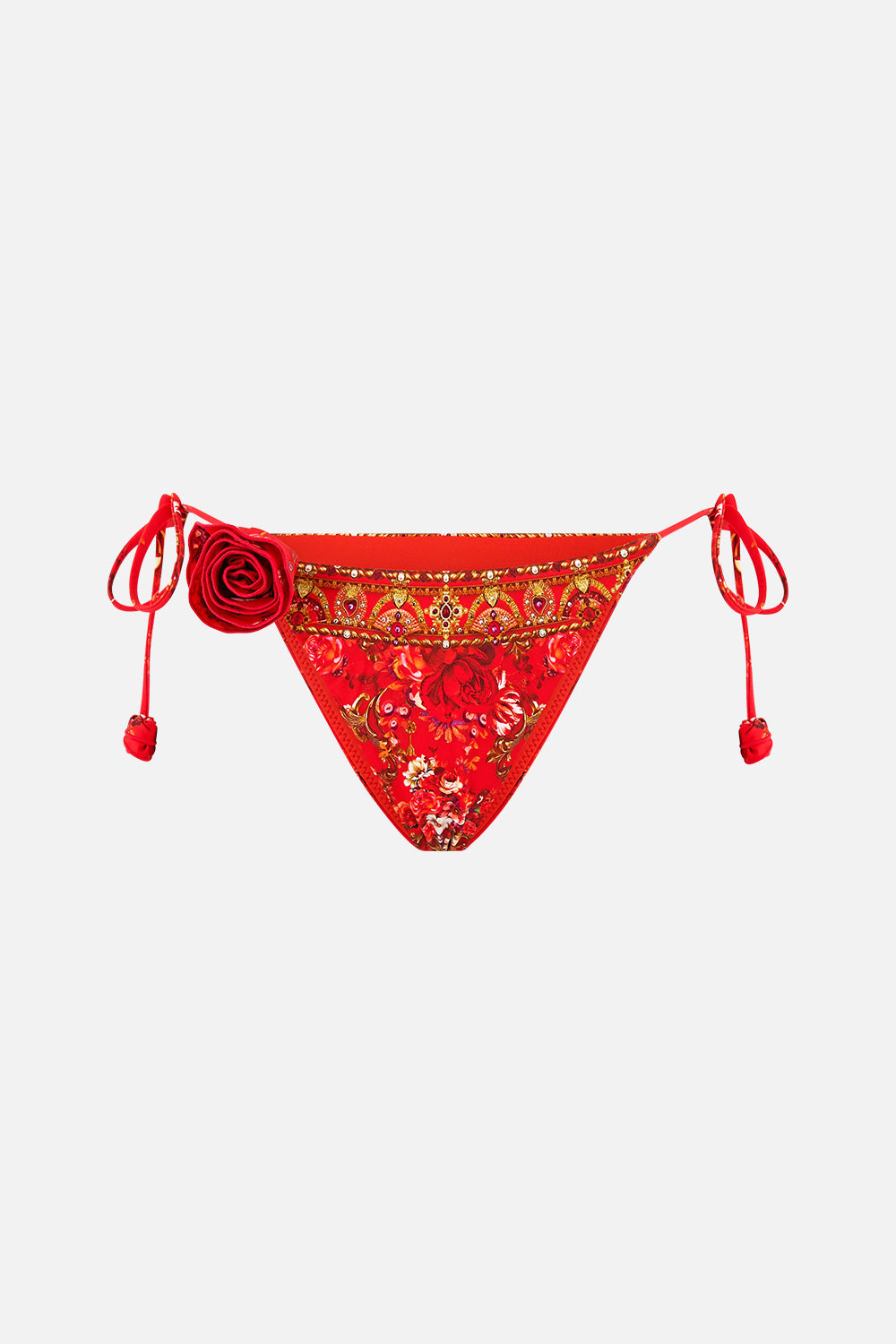 DIP WAIST SKIMPY BIKINI BOTTOM WITH ROSETTES OLÉ OLÉ