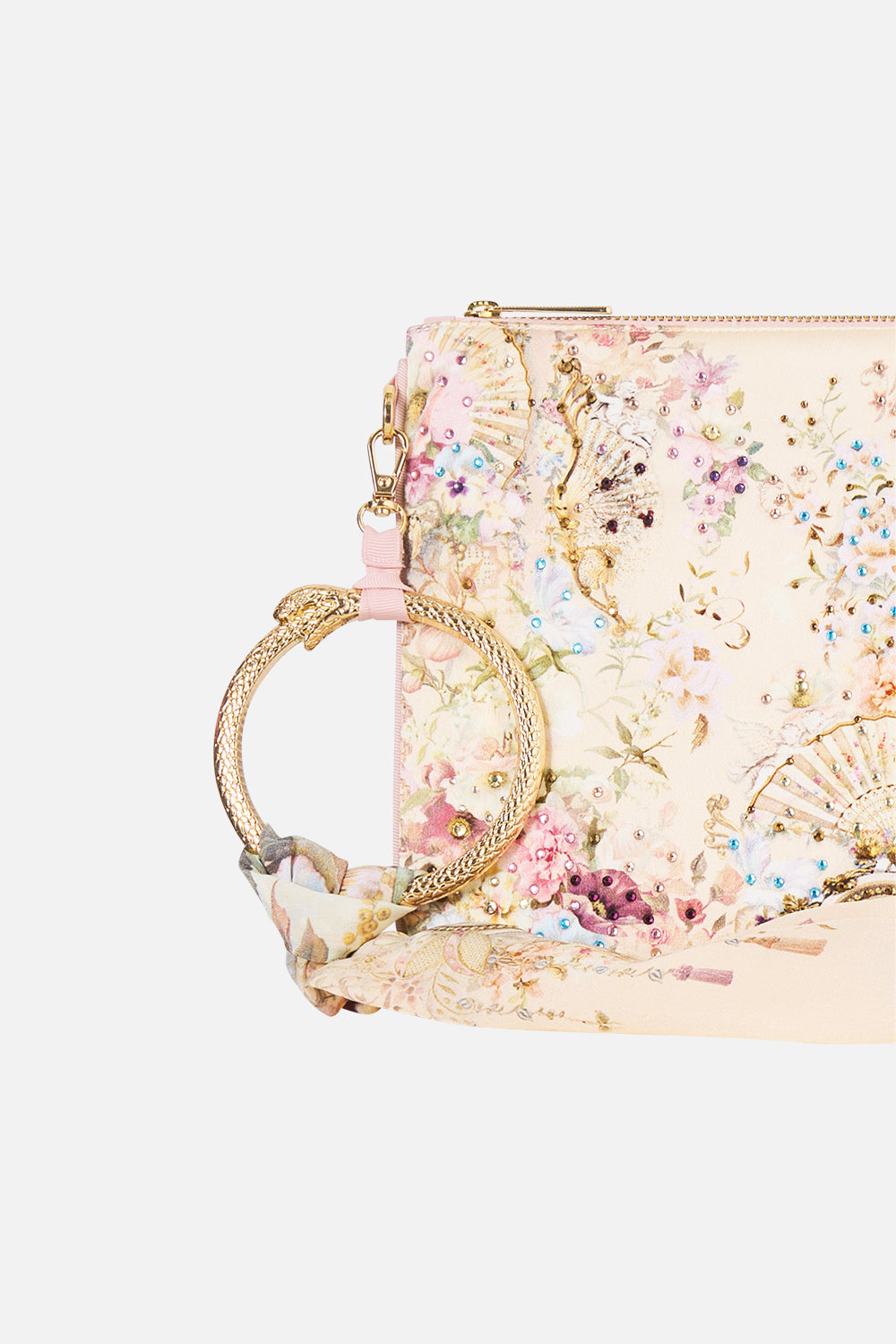 RING SCARF CLUTCH ADORNED IN ARANJUEZ
