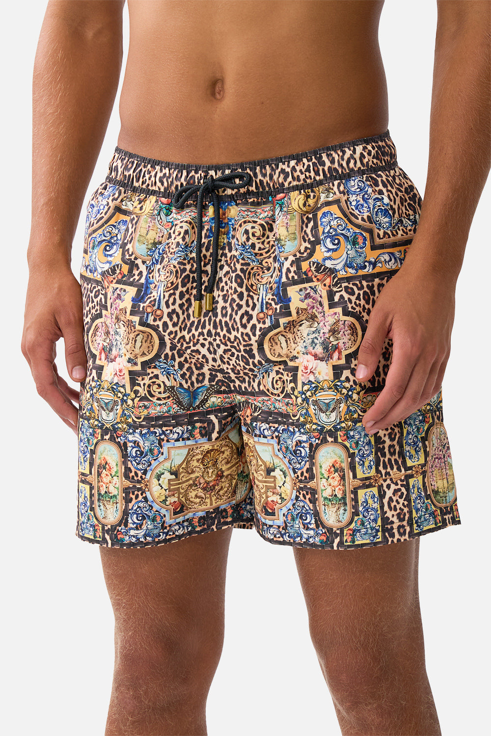 MID LENGTH BOARDSHORT WITH ELASTIC WAIST SEVILLIAN STYLE