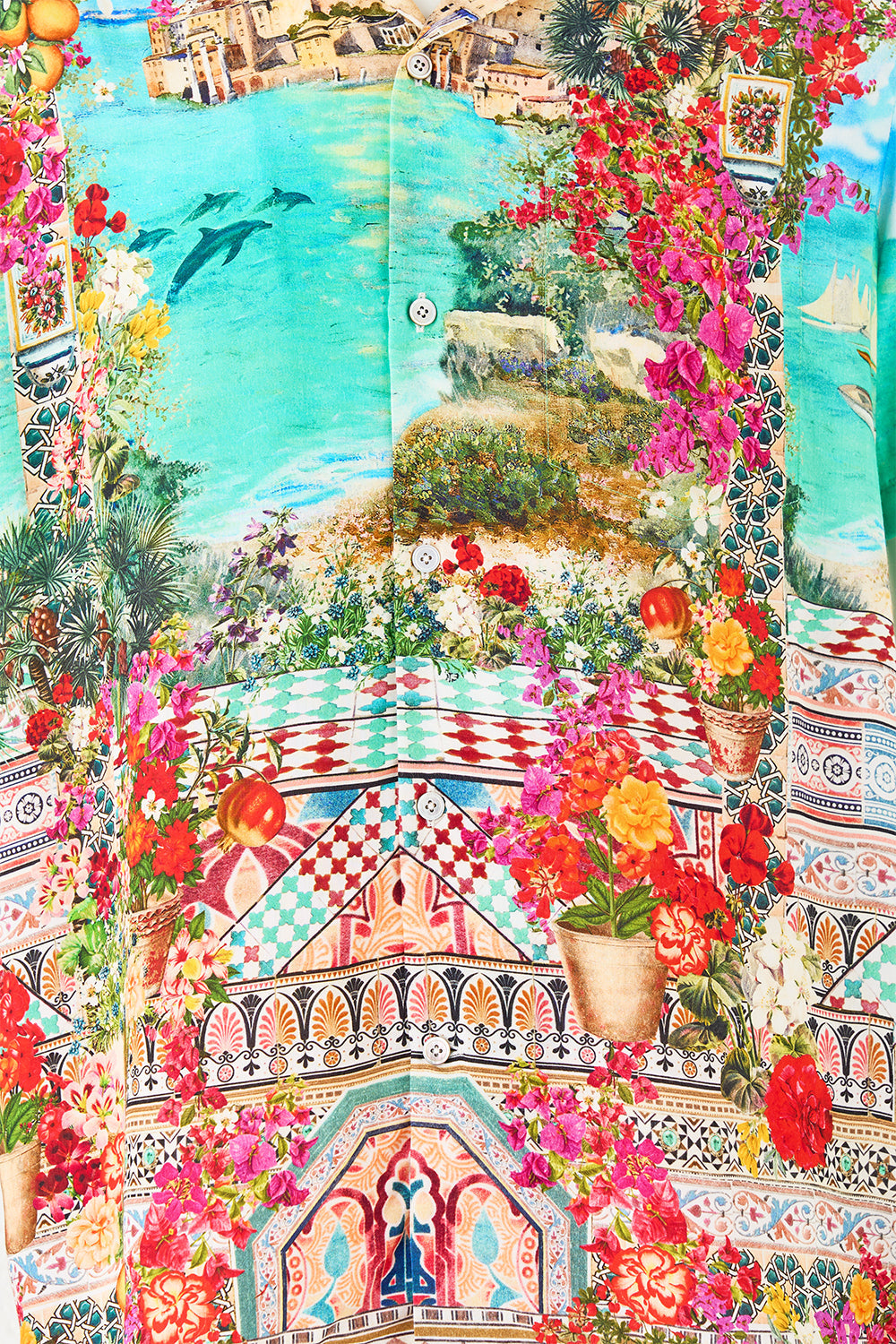 SHORT SLEEVE CAMP COLLARED SHIRT MEET ME IN MALLORCA