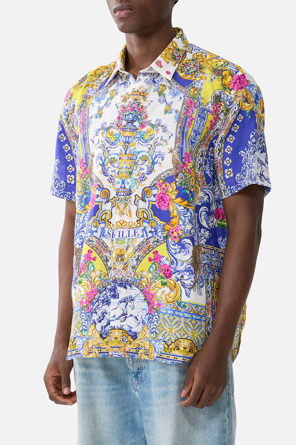 SHORT SLEEVE OVERSIZED SHIRT ESPAÑA NIRVANA