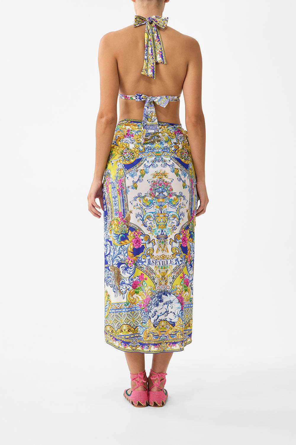 EYELET WRAP LONG SARONG WITH TIE WAIST ESPAÑA NIRVANA