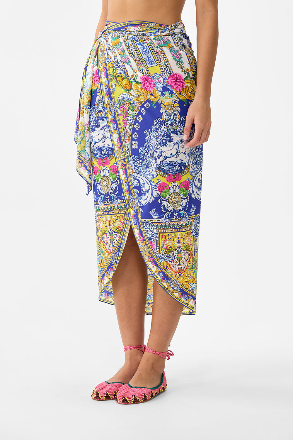 EYELET WRAP LONG SARONG WITH TIE WAIST ESPAÑA NIRVANA