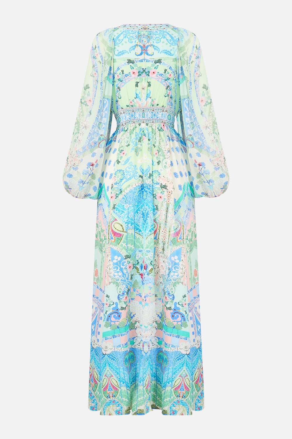 LACE UP FRONT LONG DRESS MIDSUMMER MOSAICS