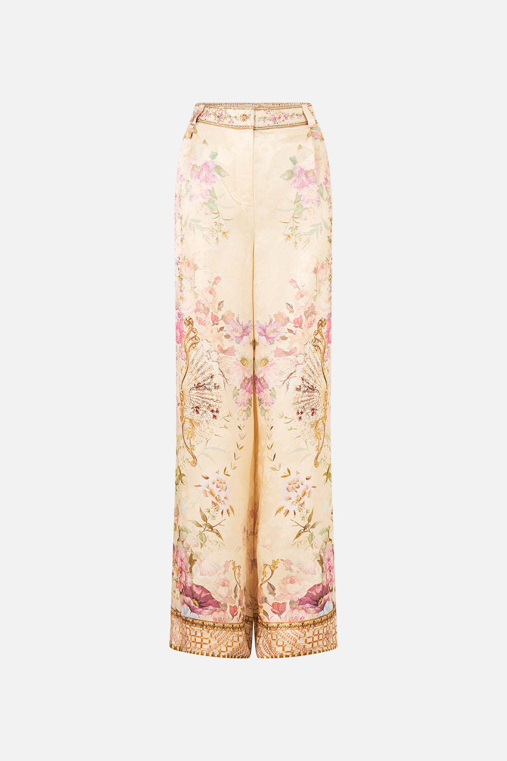 WIDE LEG WAISTED PANT ADORNED IN ARANJUEZ