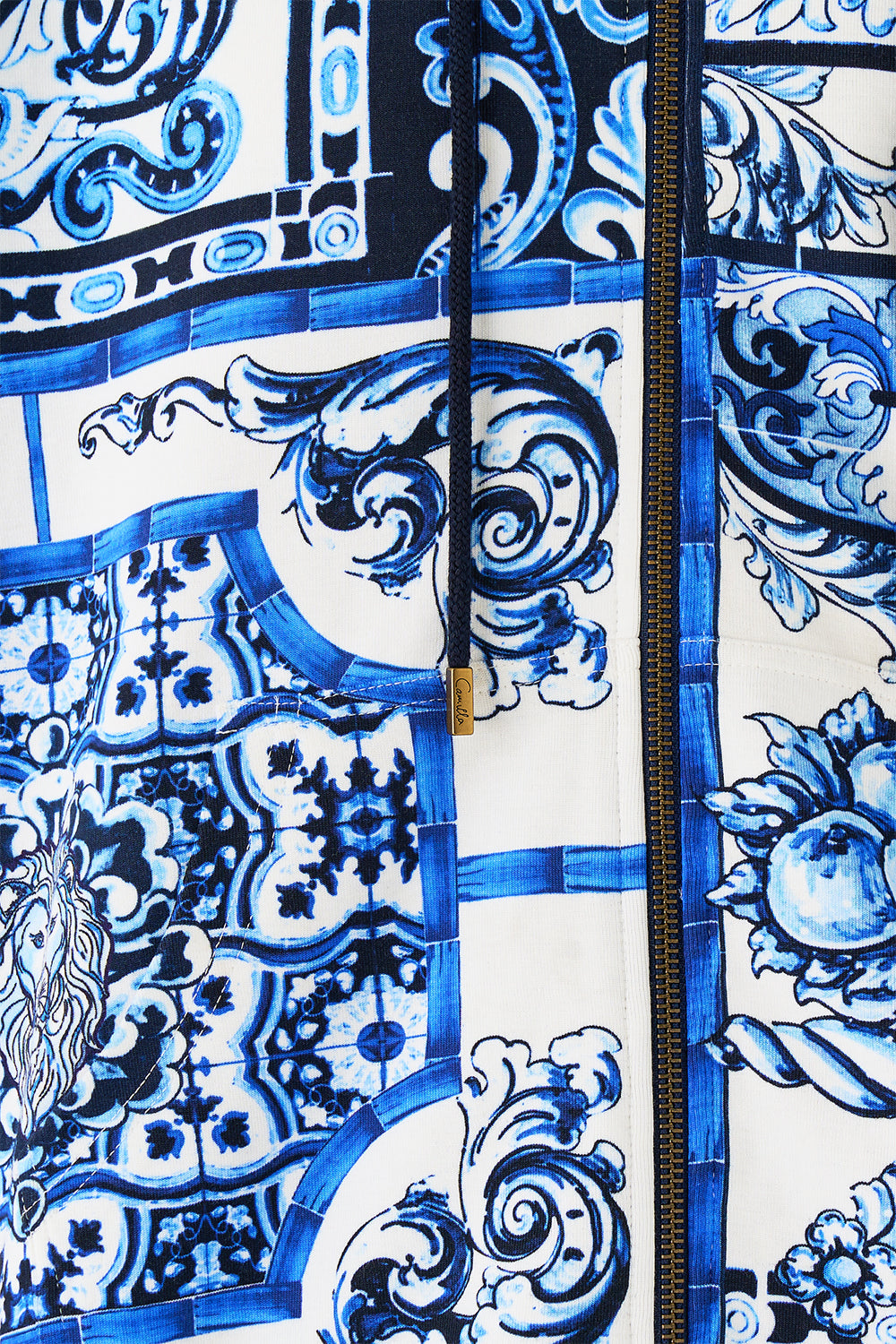 ZIP THROUGH HOODIE A TILED WONDERLAND