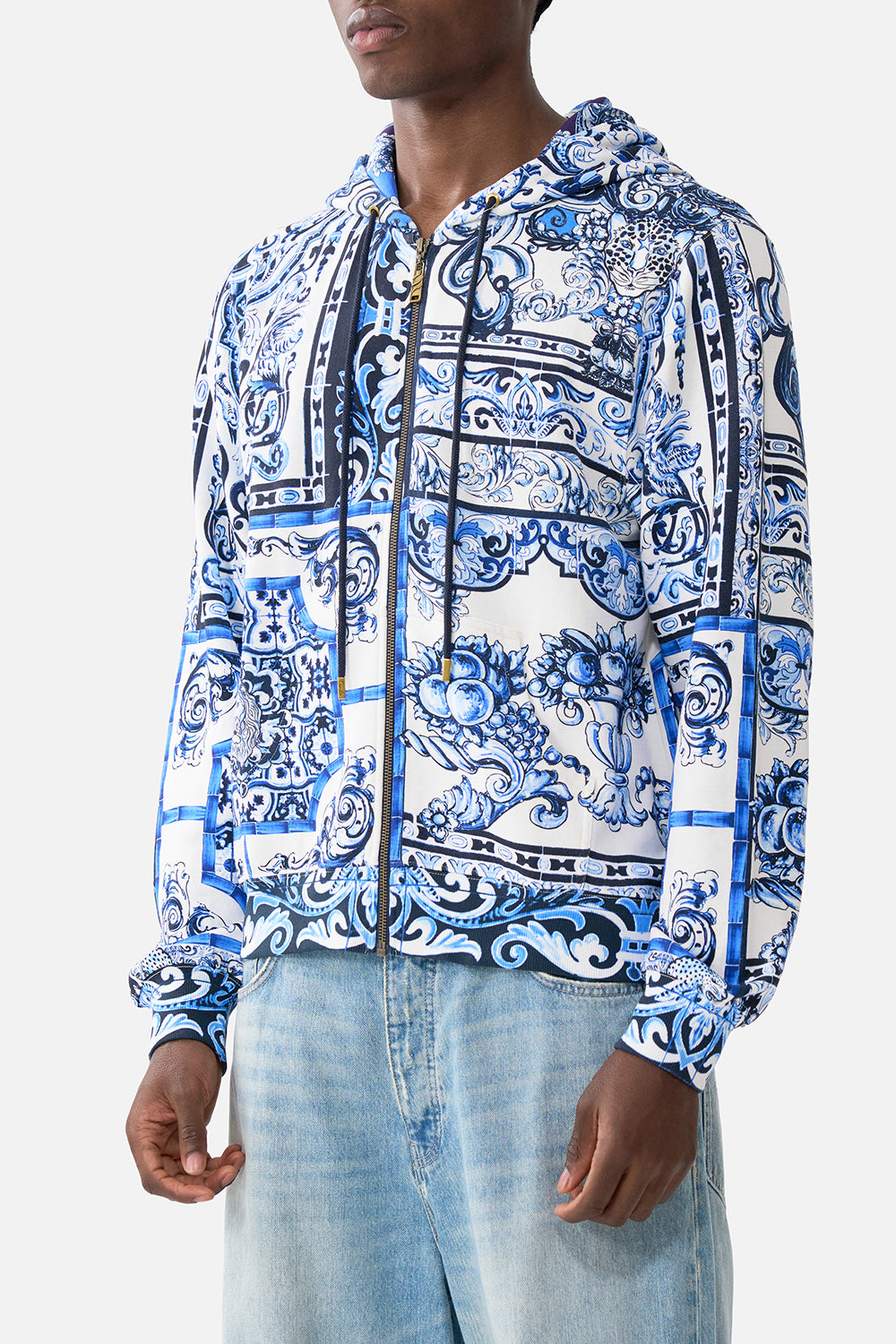ZIP THROUGH HOODIE A TILED WONDERLAND