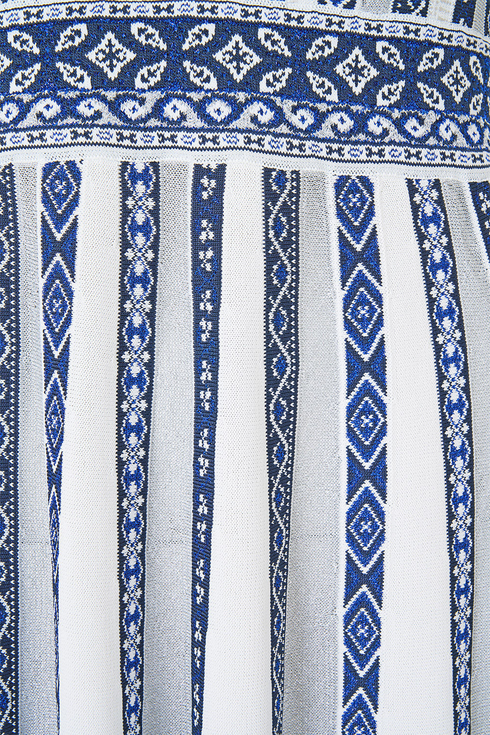 HALTER NECK KNIT DRESS WITH SILK TIE A TILED WONDERLAND