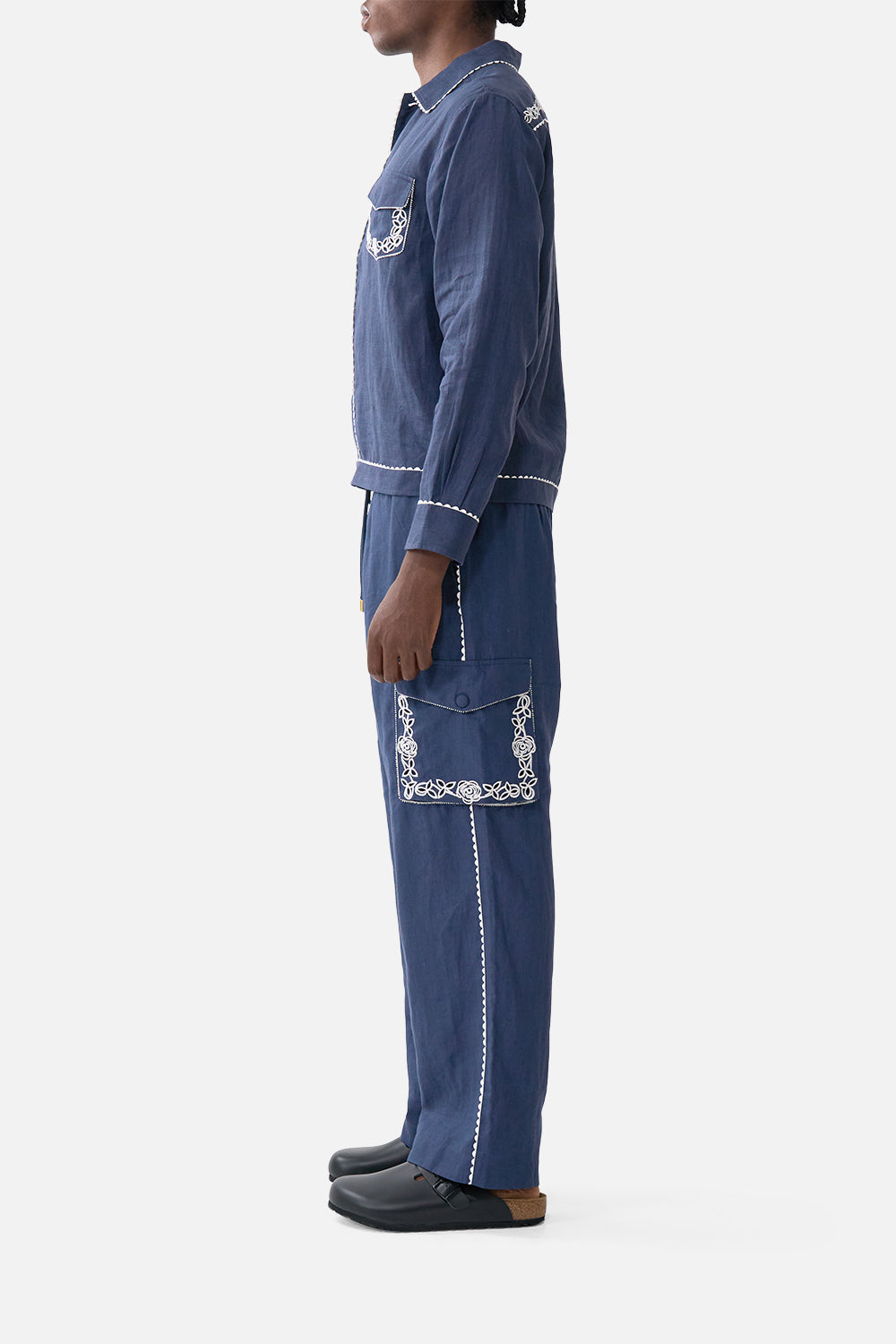 CARGO PANT WITH ELASTIC WAIST A TILED WONDERLAND