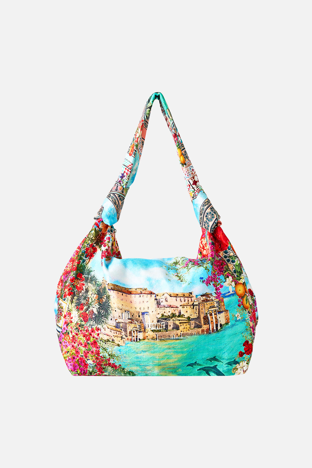 SLOUCH SHOULDER BAG WITH KNOT DETAILS MEET ME IN MALLORCA