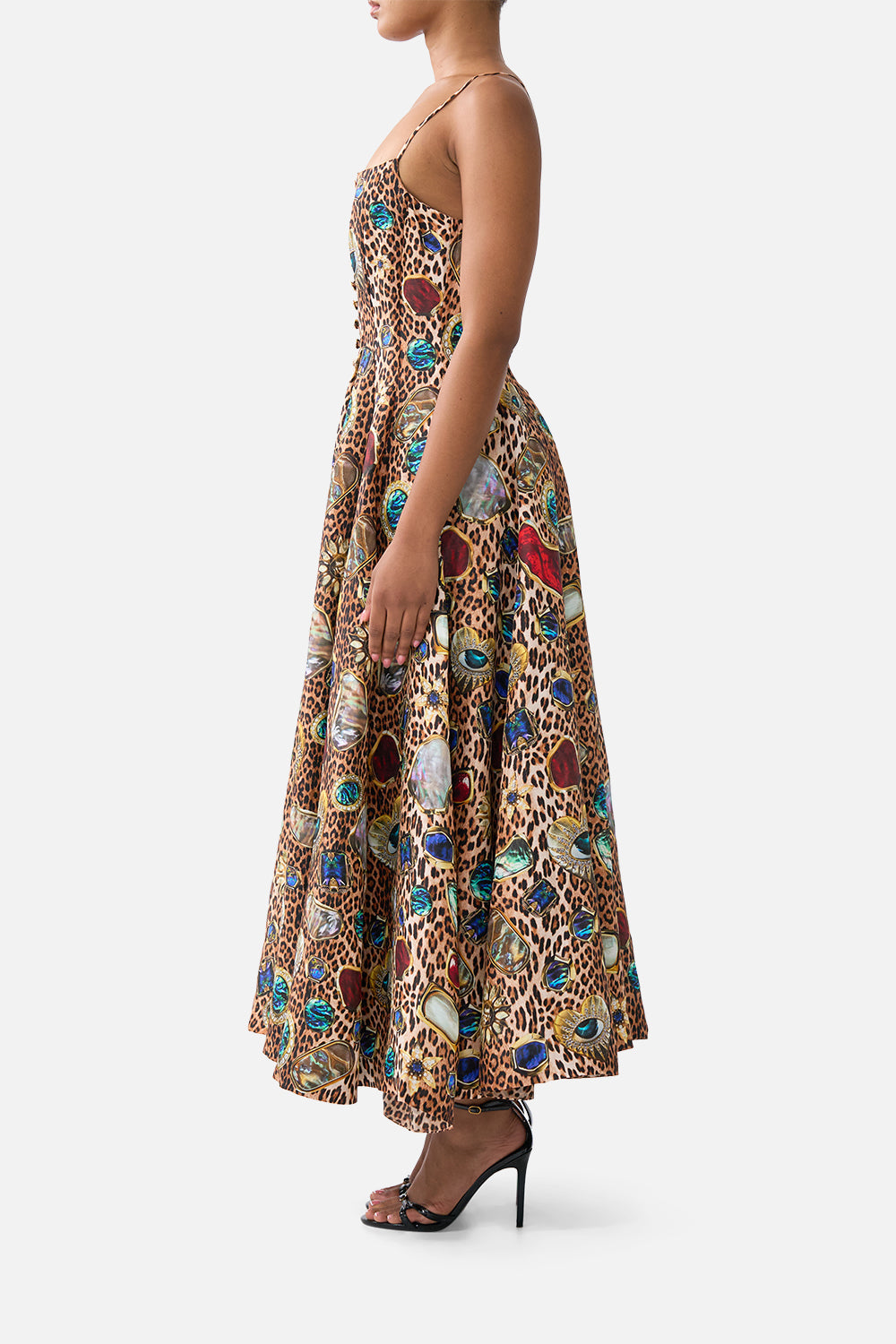 CORSET DRESS WITH LONG FLARED SKIRT NAZAR NIRVANA