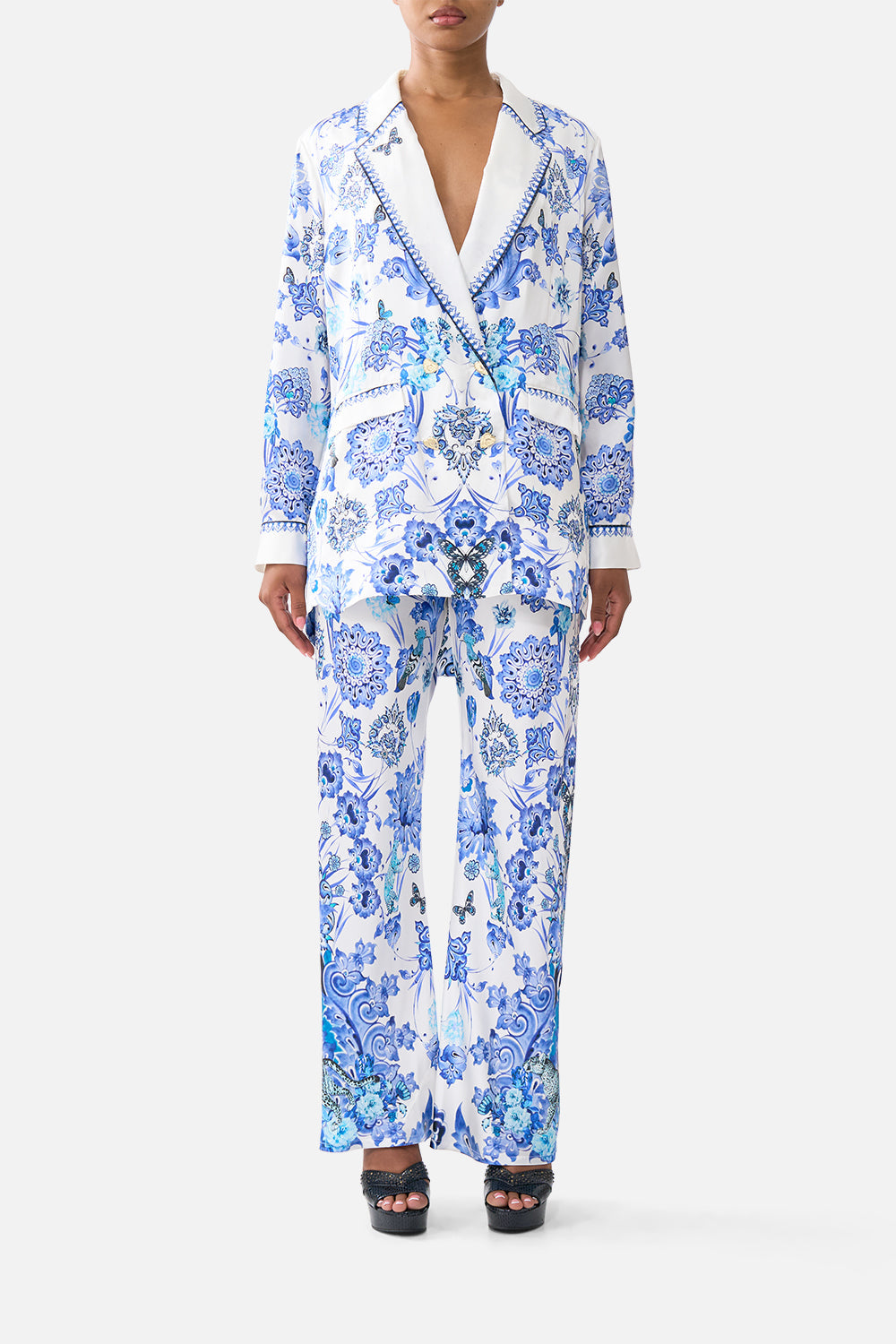 DOUBLE BREASTED SOFT JACKET ALL ABOUT THAT LACE