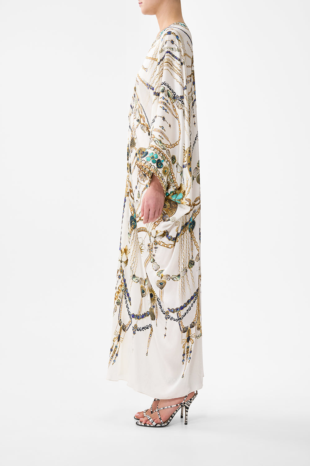 PIERCED V NECK KAFTAN CHAIN GANG