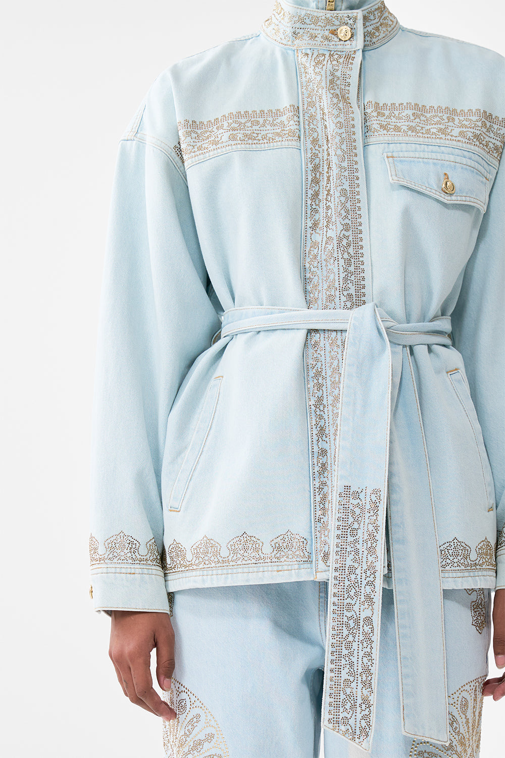 ALIKA ISTANBUL ALCHEMY HIGH NECK JACKET DENIM