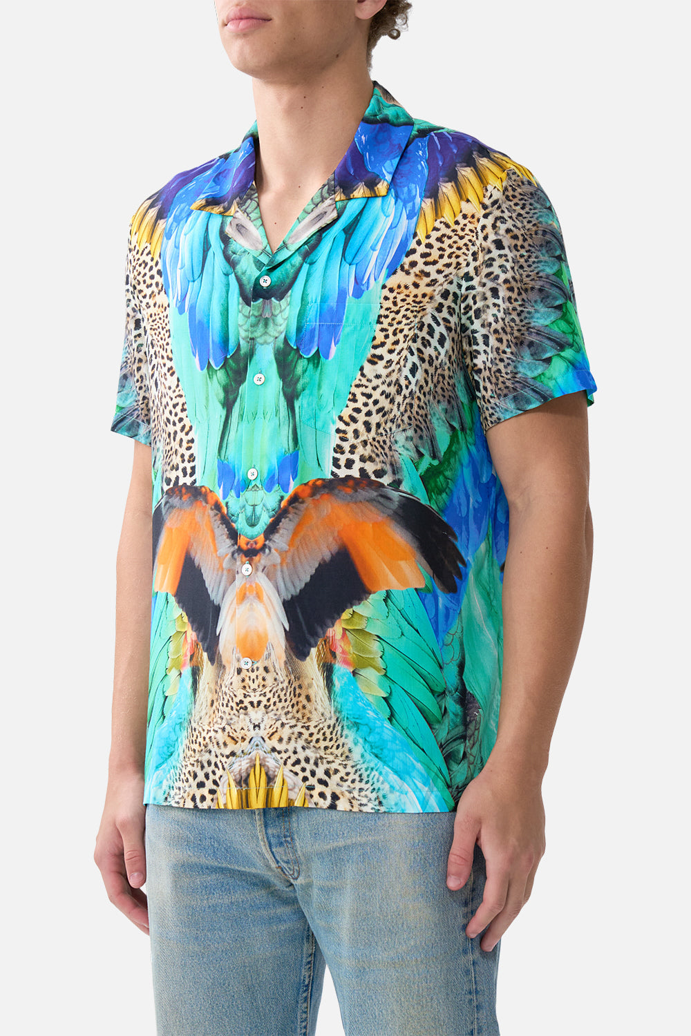 SHORT SLEEVE CAMP COLLARED SHIRT JUNGLE FLIGHT