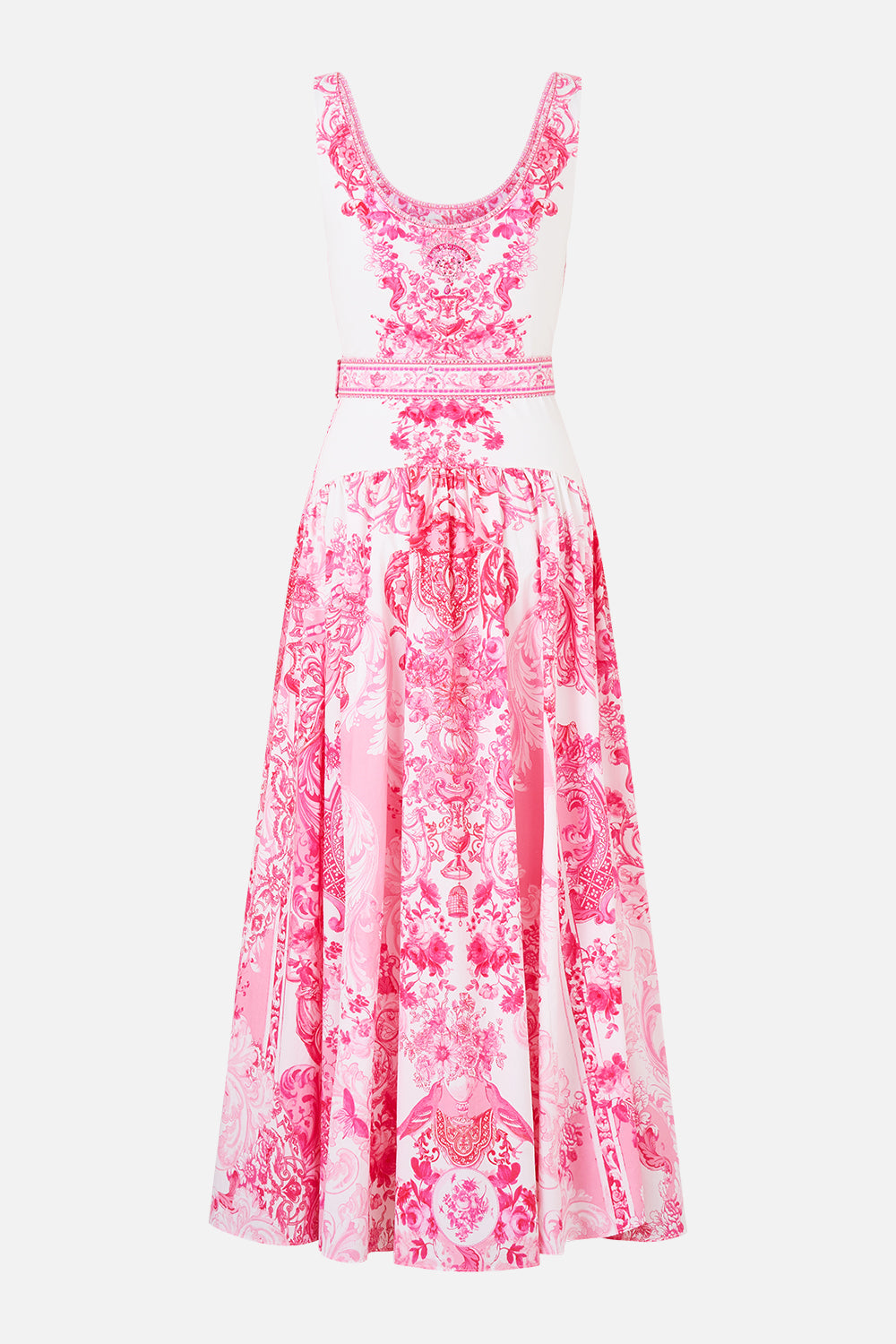 JERSEY TANK DRESS WITH CONTRAST SKIRT LIVIN LA VIDA ROSA