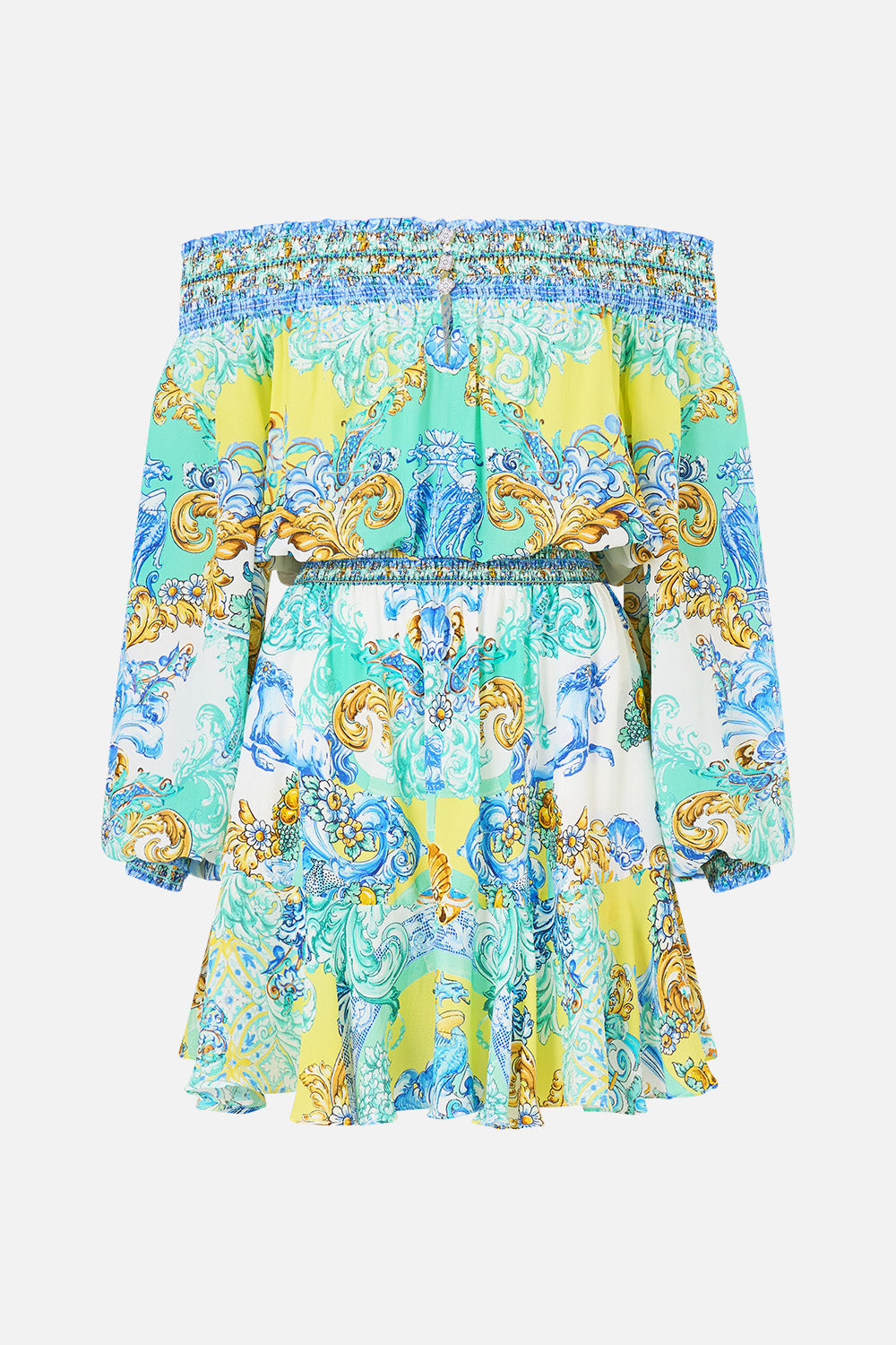 OFF SHOULDER SHORT DRESS DIAL UP THE TILES