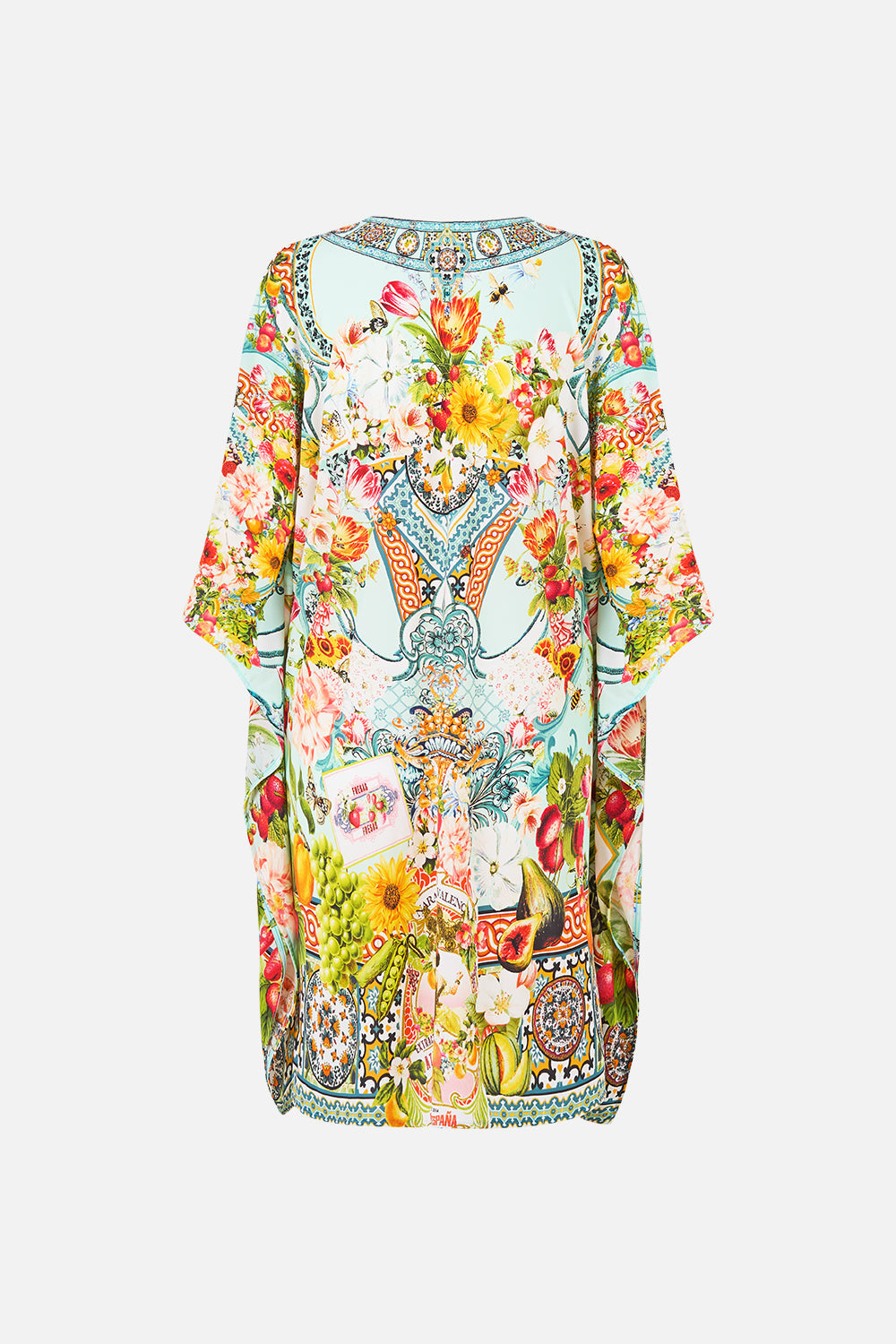 SHORT V NECK KAFTAN W RING FRONT TRIM MAGIC OF THE MERCADO