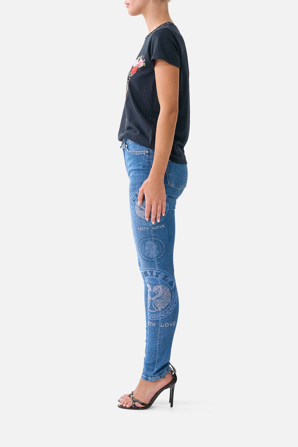 RIYEKA AZUL ARISTOCRACY SKINNY JEAN DENIM