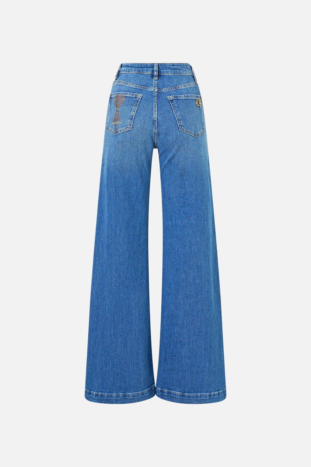 AMANDA TAURUS RISING HARDWARE FLARE JEAN DENIM