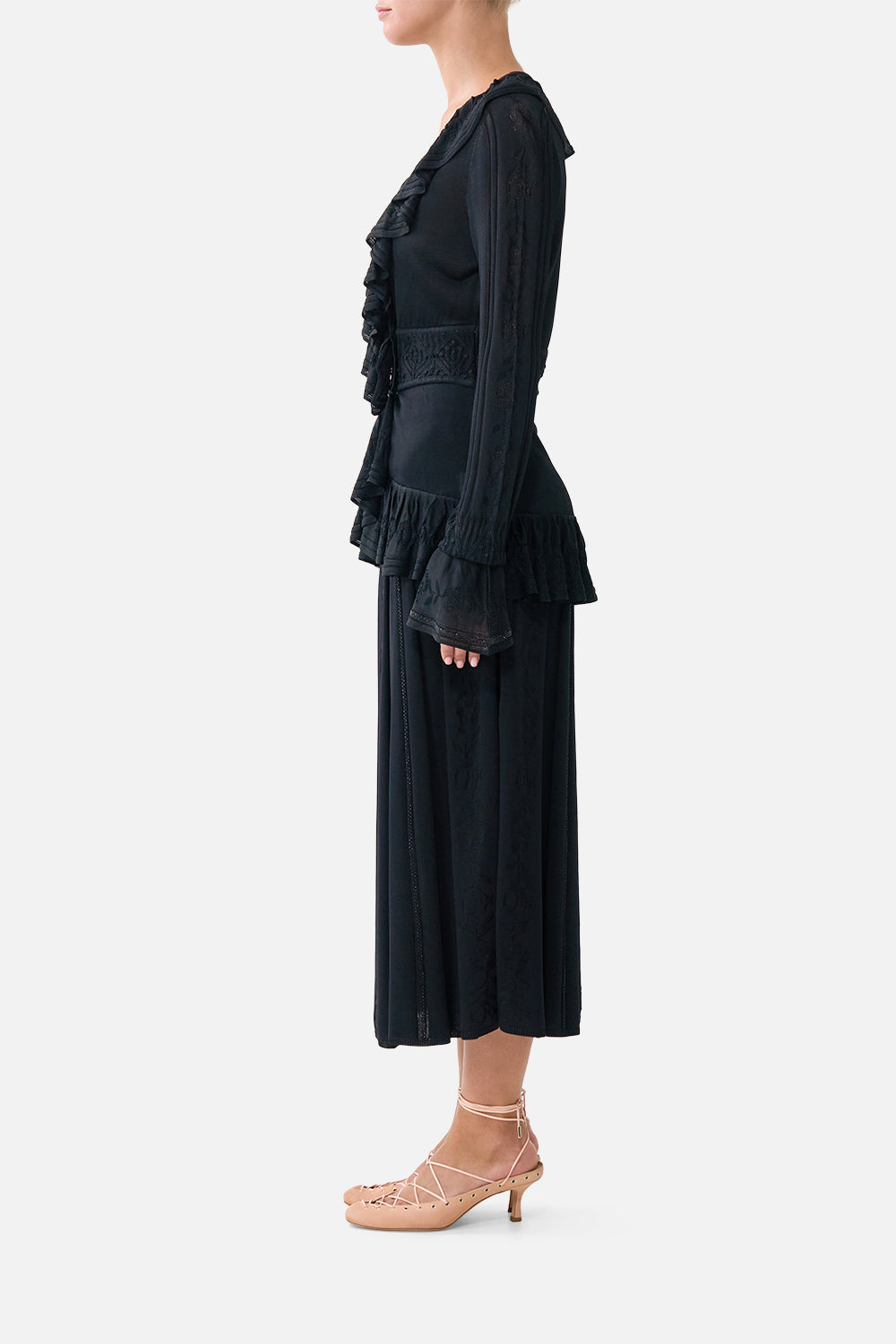 PLEATED KNIT SKIRT FLAMENCO FOLKLORE